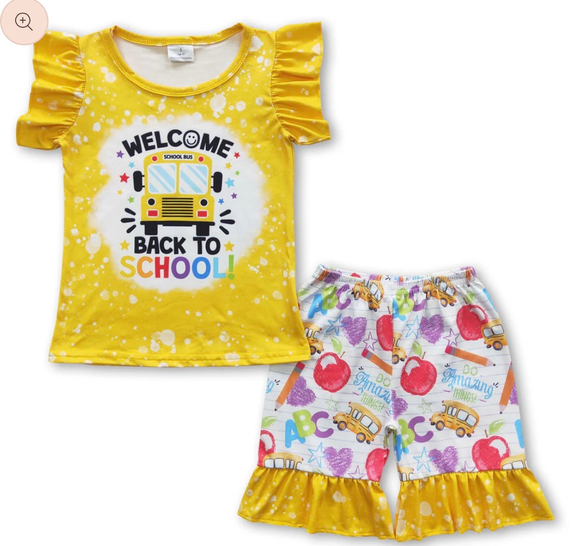 Back to school short set