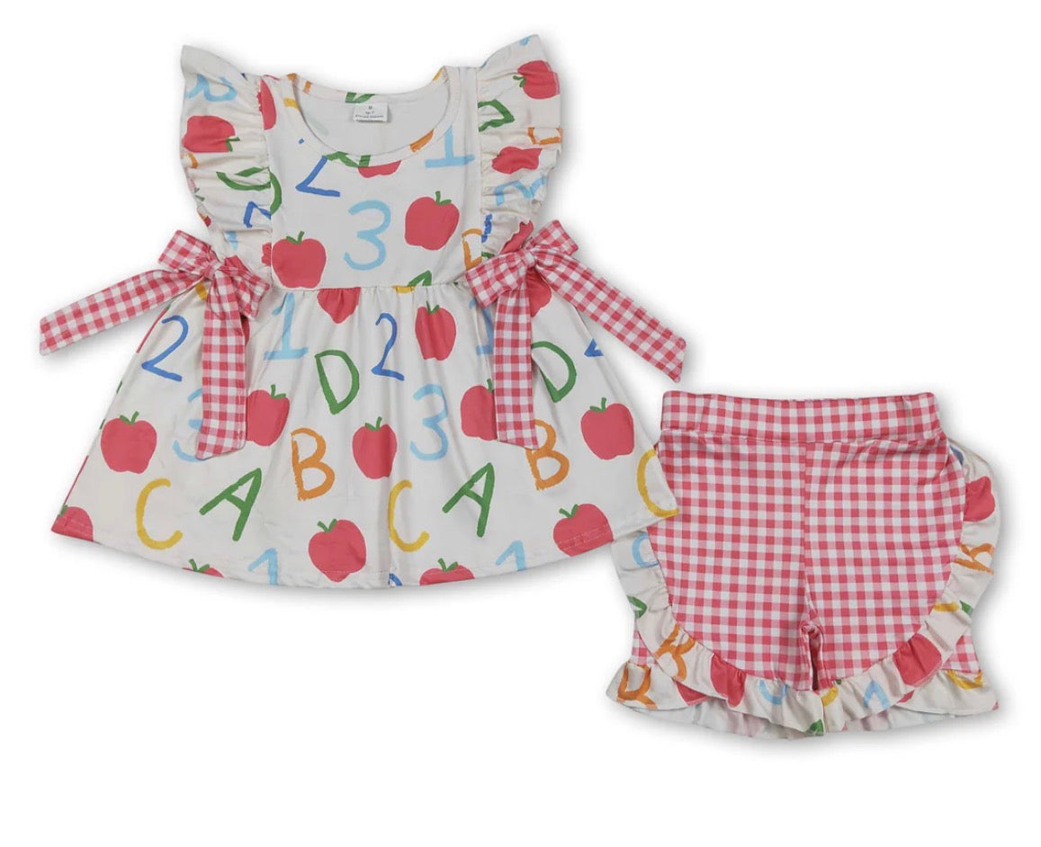 ABC plaid short set
