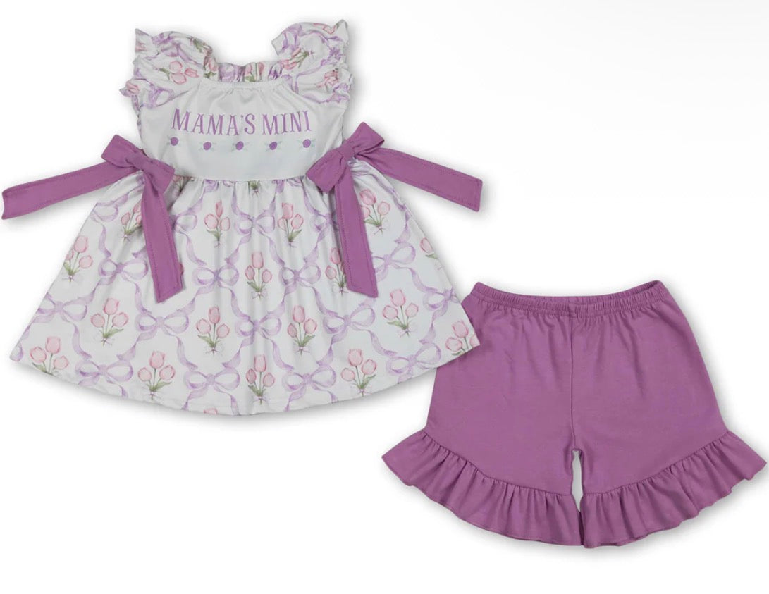 Mama's mini floral bow