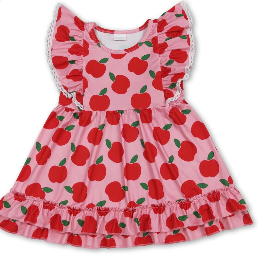 Flutter sleeve apple dress