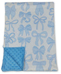 Blue bow blanket
