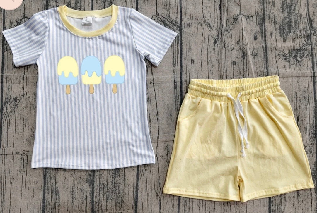 Stripe popsicle short set