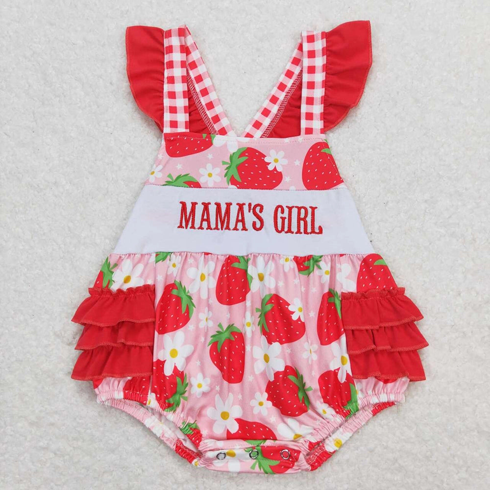 Mamas Girl Strawberry Romper